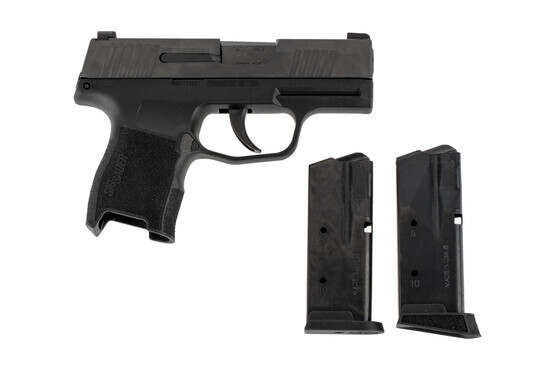 SIG Sauer P365 subcompact 9mm handgun includes two magazines.